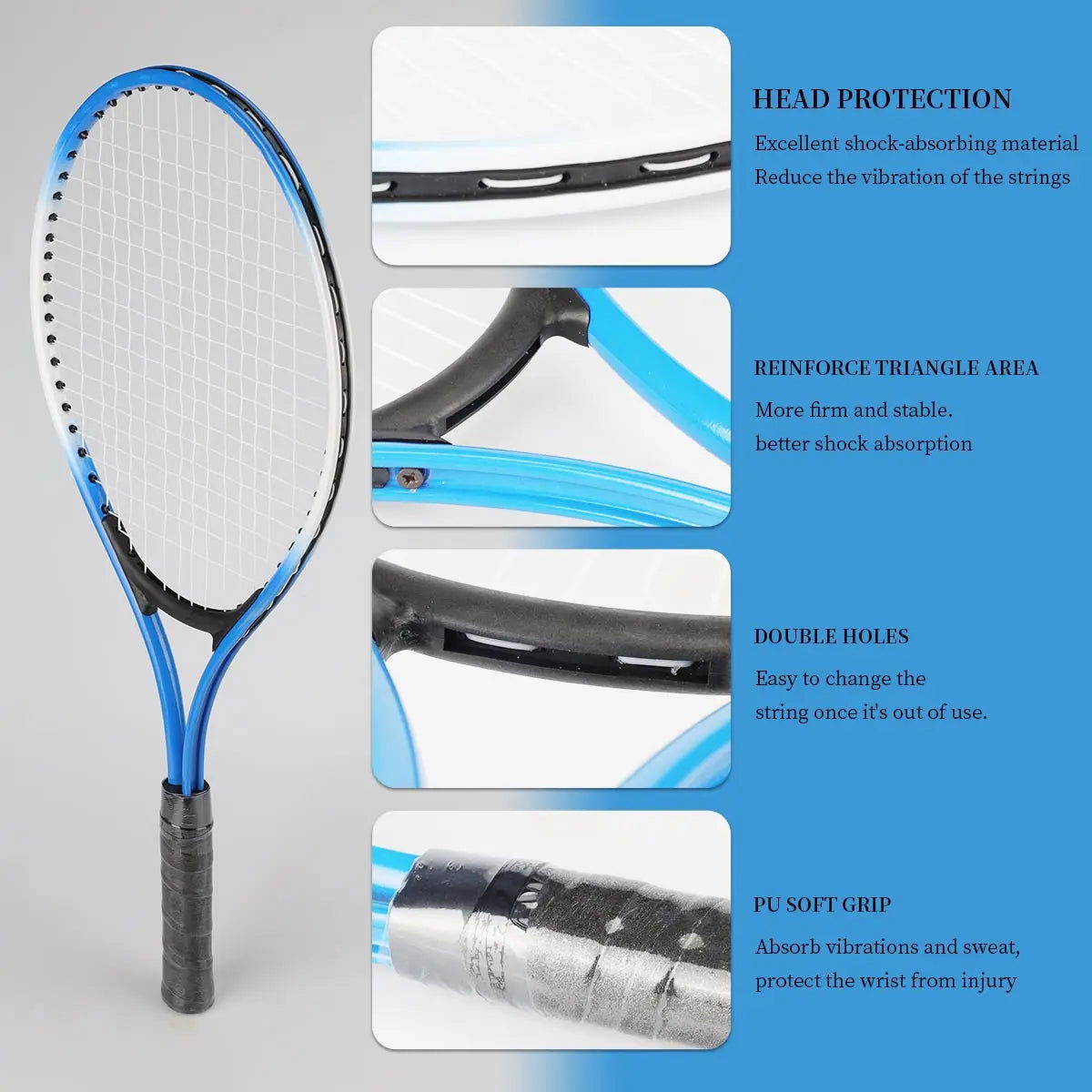 2pcs Tennis Rackets Included Tennis Bag - SATSUNSPORT