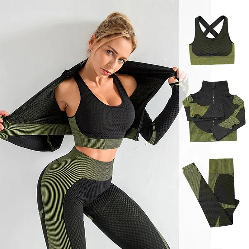 Seamless Smooth Stretch Fabric Yoga - SATSUNSPORT