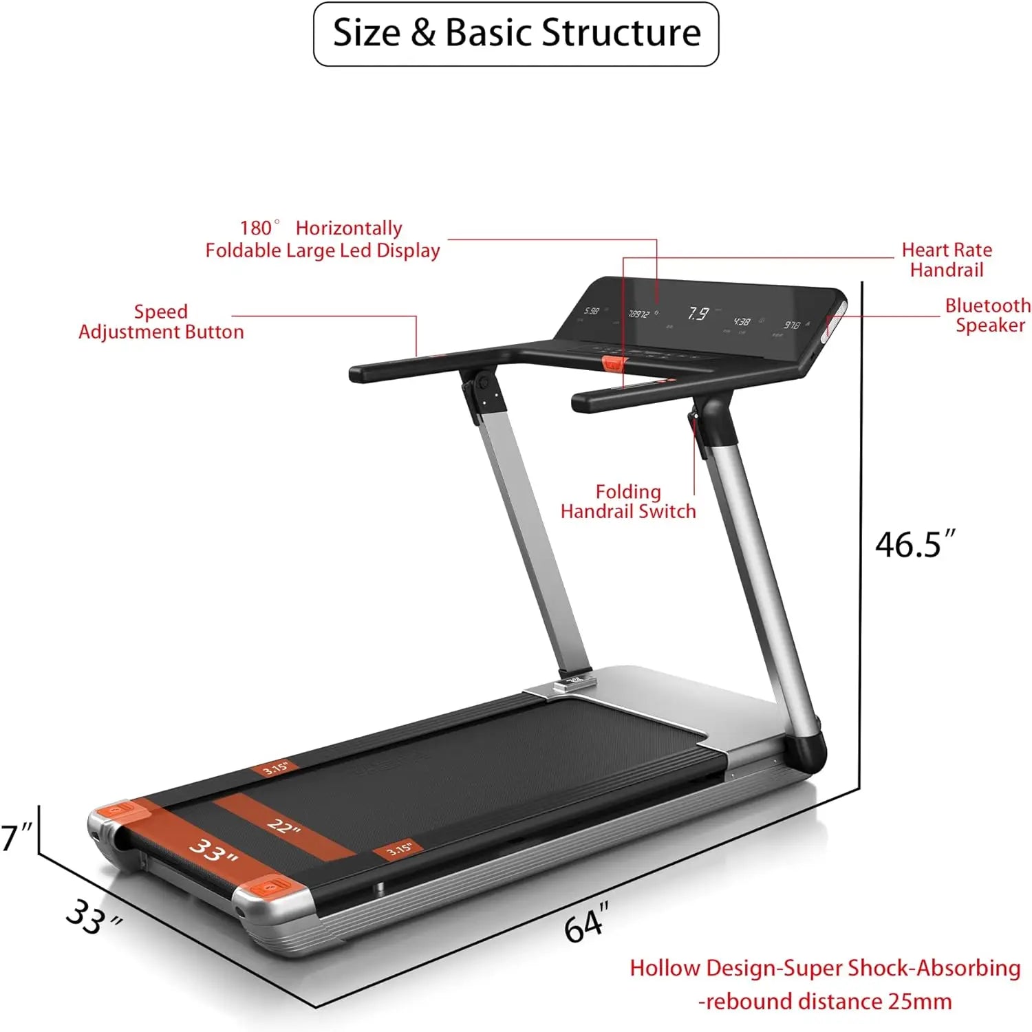 Treadmill Desk Motorized For Home - SATSUNSPORT