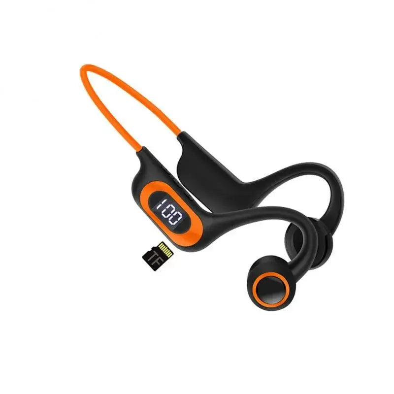 Bone Conduction Earphone Wireless Bluetooth 5.3 Headphone Outdoor Sport Earbud Headset with Mic for Android Ios Support SD Card SATSUNSPORT