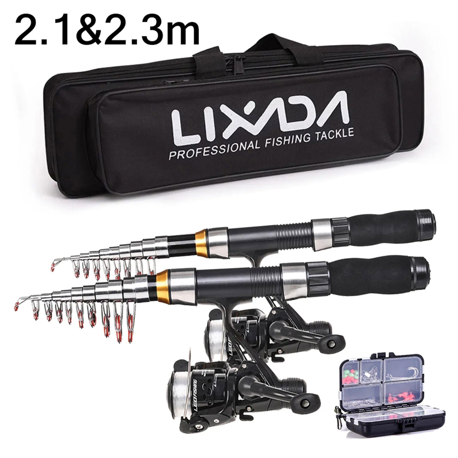 Telescopic Fishing Rod Reel Combo Full Kit - SATSUNSPORT